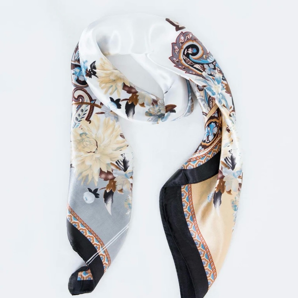 Elegant Paisley Silk Scarf